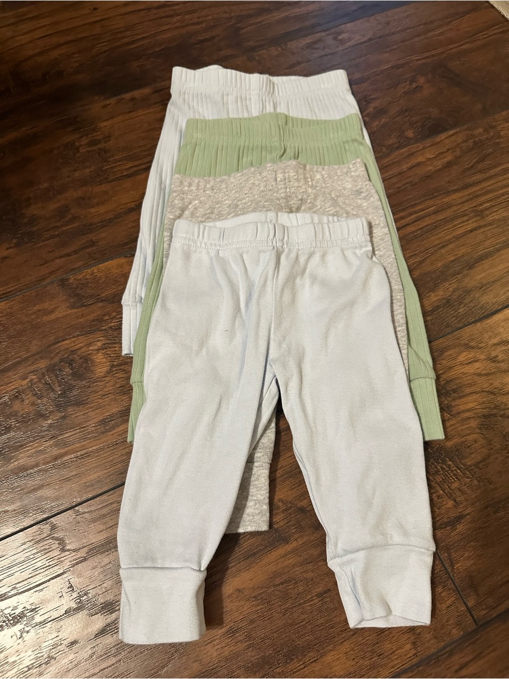 Carter's 4-Pack Baby Sweatpants in Light Blue, Sage Green, Cream & White